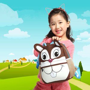 3D Cute Animal Design Backpack Neoprene School Bag